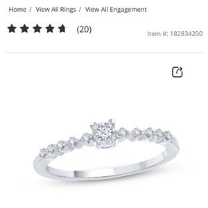 Gorgeous Kay Jewelry Diamond Ring. Size 7.